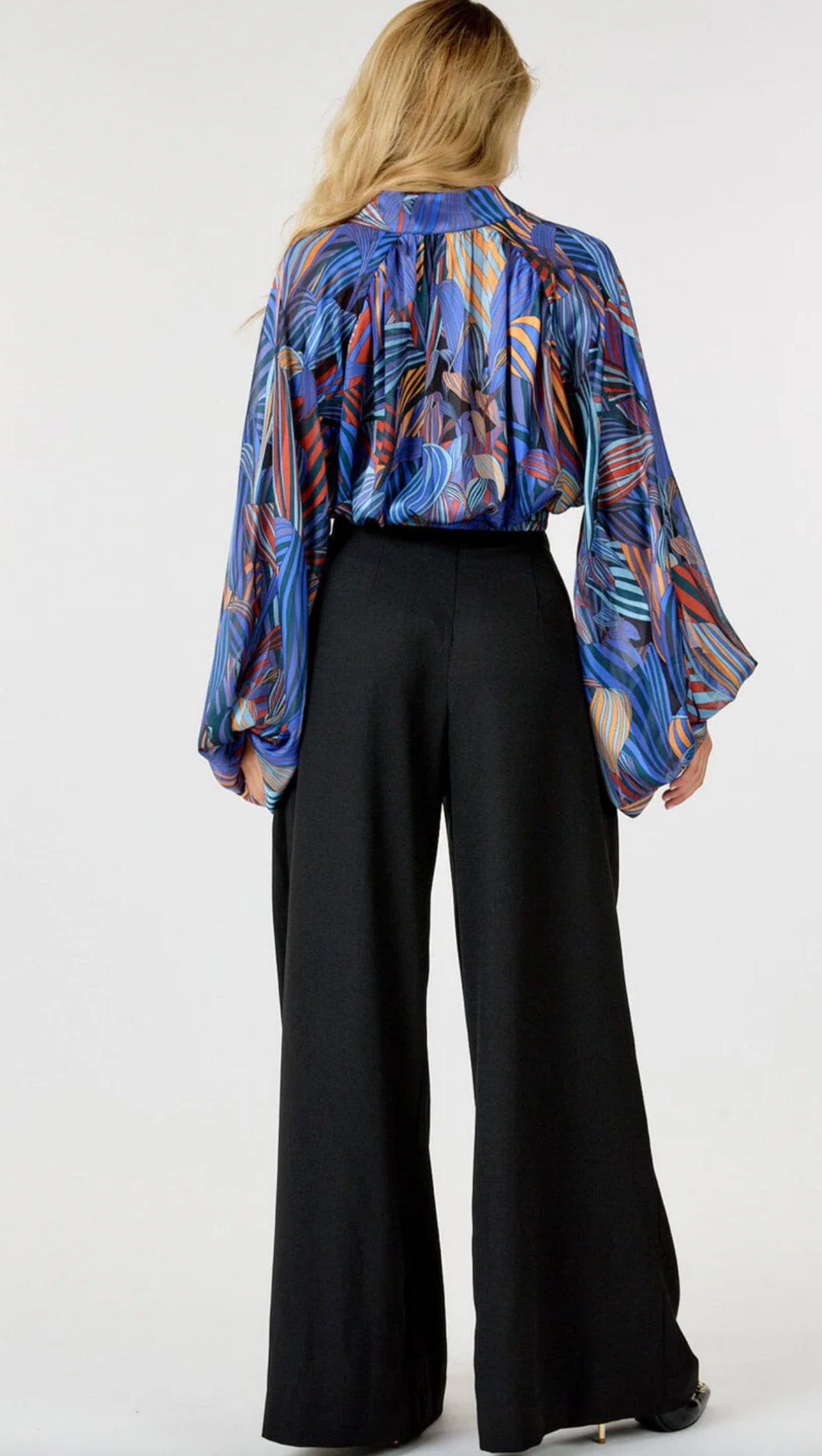 WOMEN'S YELLOW ZIP UP FRONT POCKETS DETAILED WIDE LEG PANTS