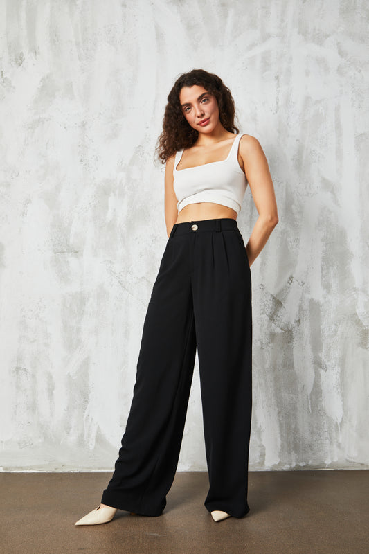 Black Palazzo Trouser