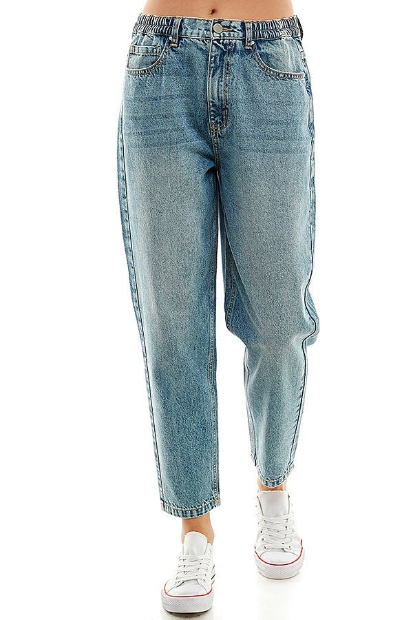 COTTON RIGID BALLON JEAN