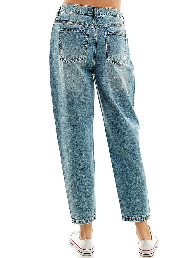 COTTON RIGID BALLON JEAN